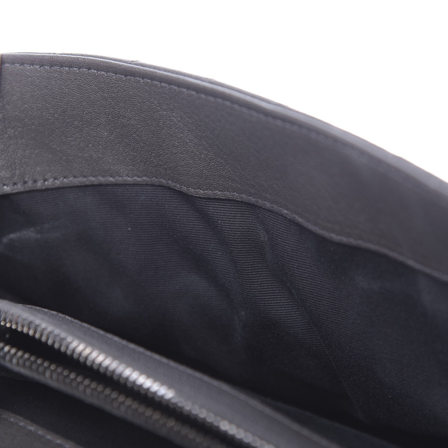 Saint Laurent Sheepskin Matelasse Chevron Monogram Large College Satchel Dark Asphalt 10 of 16