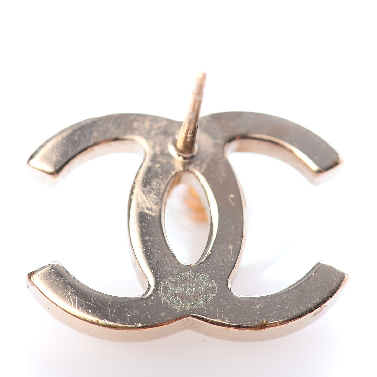 Metal CC Earrings Gold