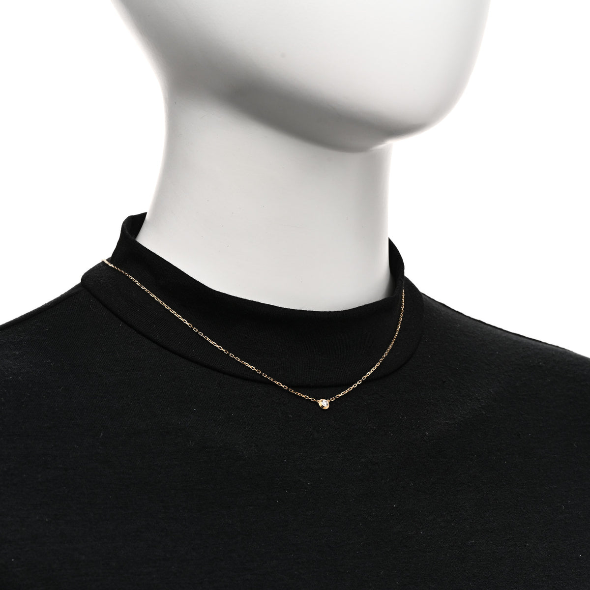 Cartier 18K Yellow Gold Diamond SM D'Amour Pendant Necklace 2 of 5