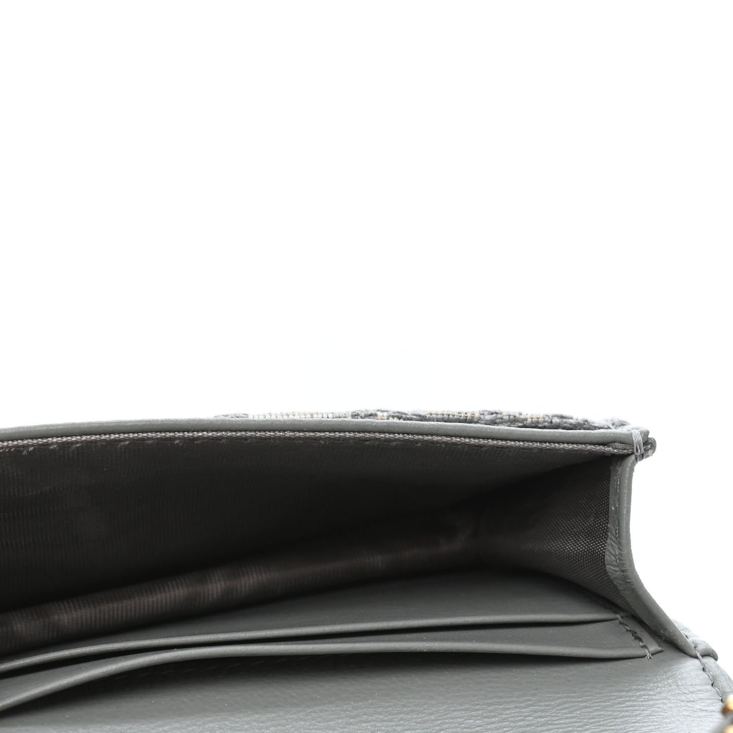 Oblique Saddle Card Holder Gray