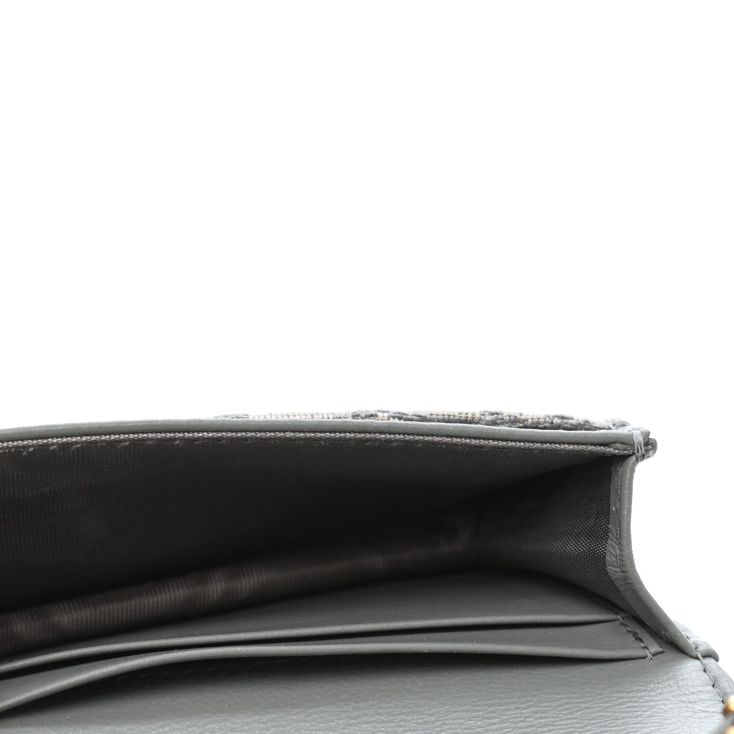 Christian Dior Oblique Saddle Card Holder Gray 5 of 8
