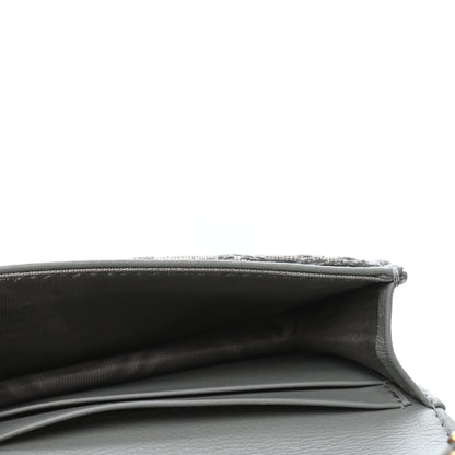 Christian Dior Oblique Saddle Card Holder Gray 5 of 8