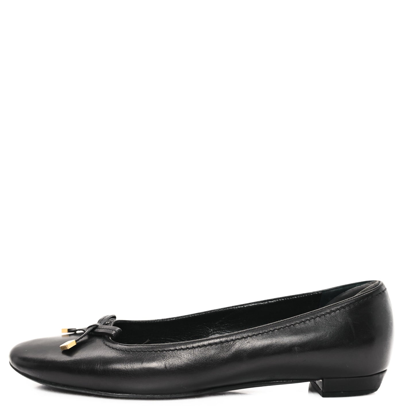 Calfskin Uniformes Ballet Flats 38.5 Black