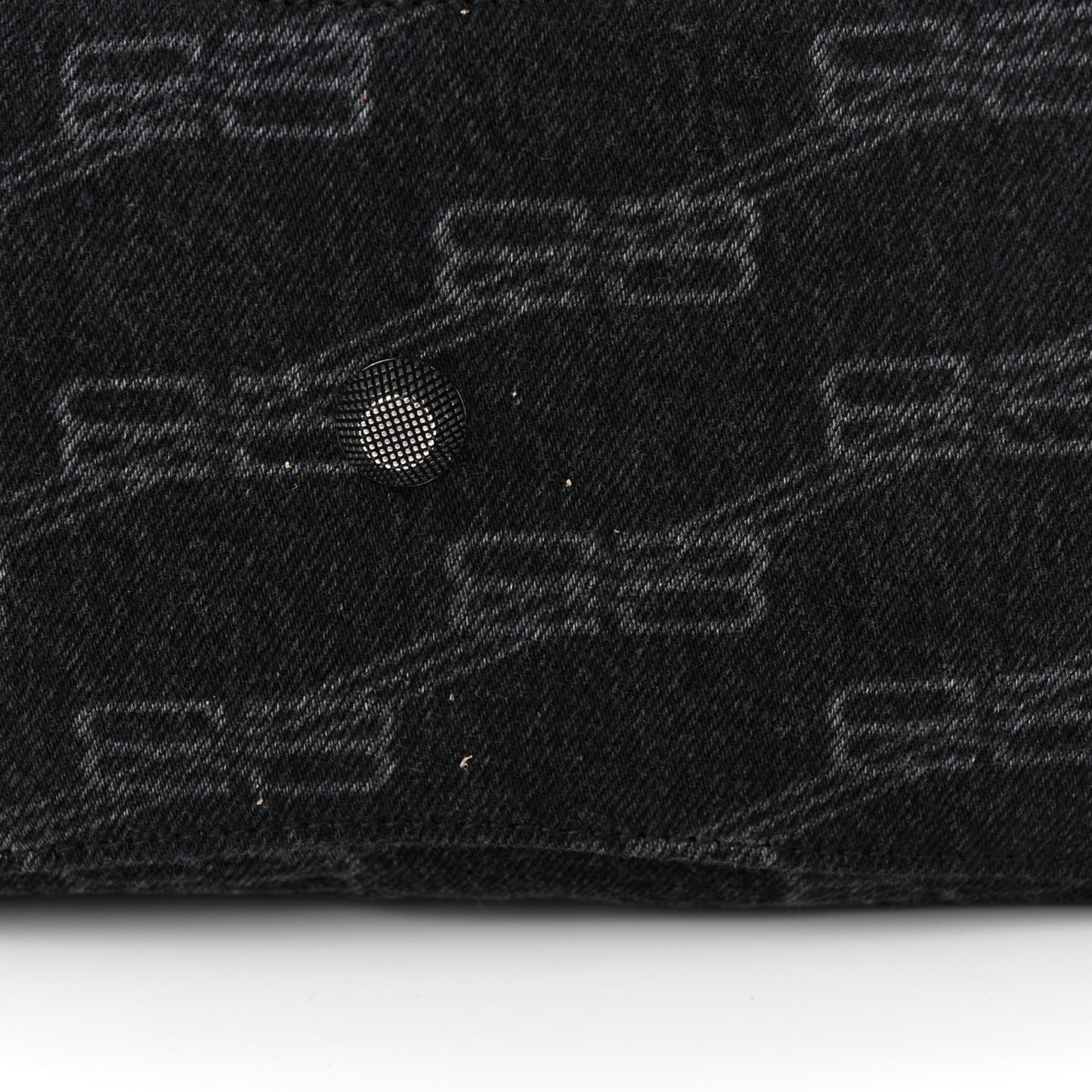 Washed Denim BB Monogram Neo Cagole City Handbag Black