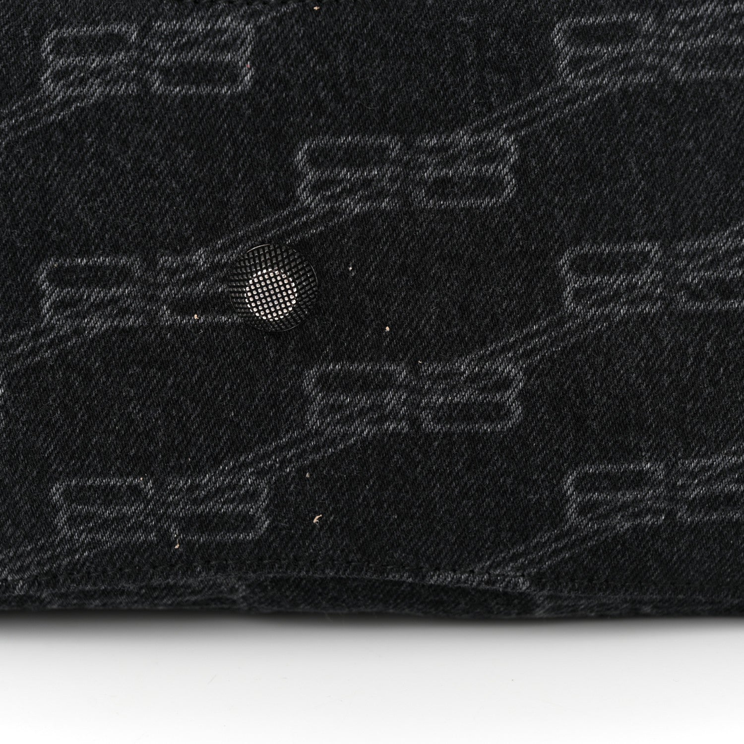 Balenciaga Washed Denim BB Monogram Neo Cagole City Handbag Black 11 of 11