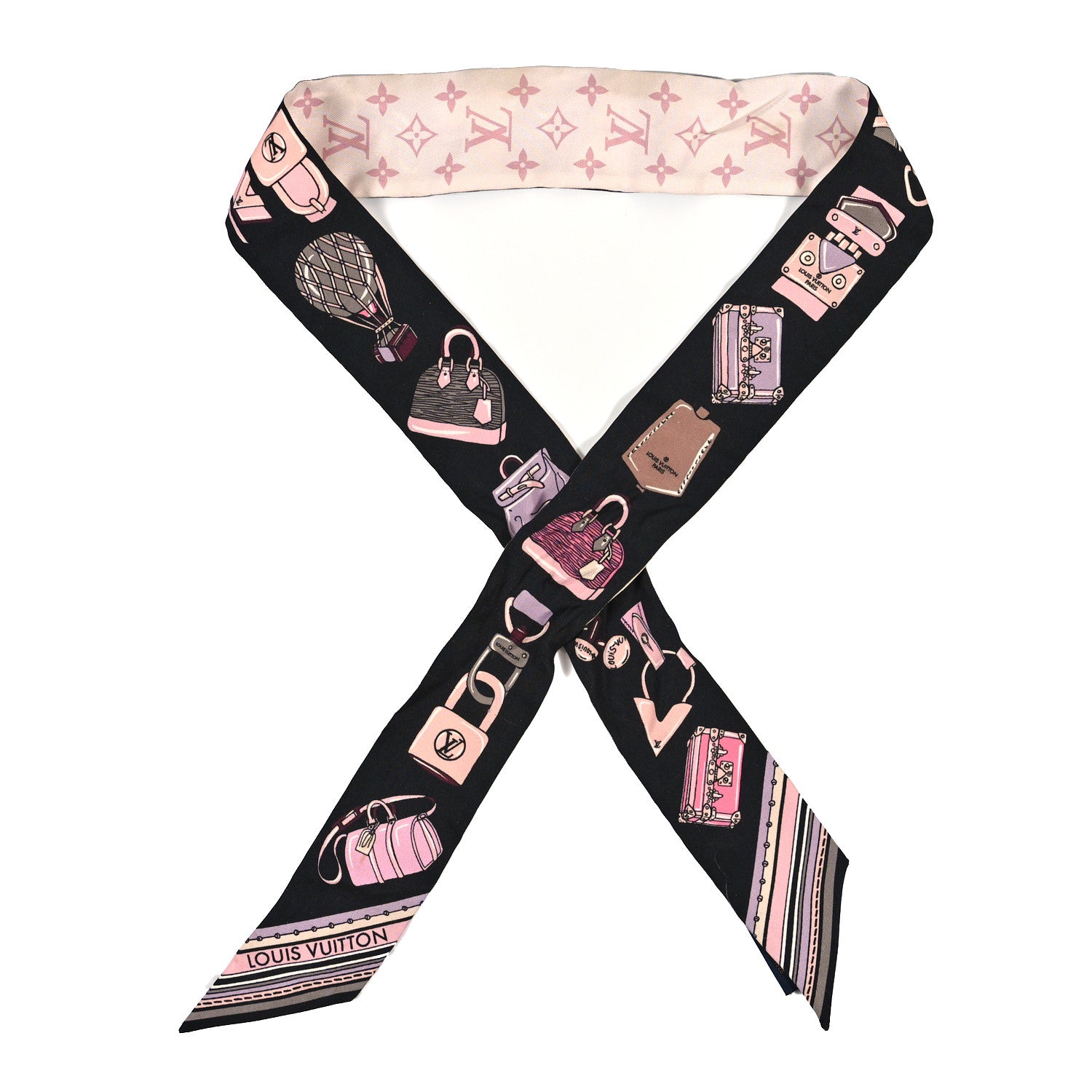 Louis Vuitton Silk Monogram Essentials LV BB Bandeau Light Pink 1 of 4