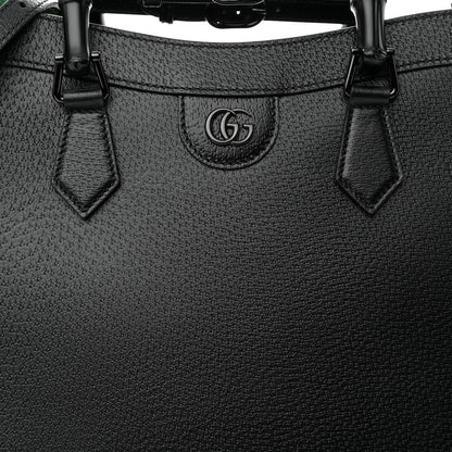 Gucci Textured Dollar Calfskin Web Monochrome Large Diana Tote Bag Black 9 of 15
