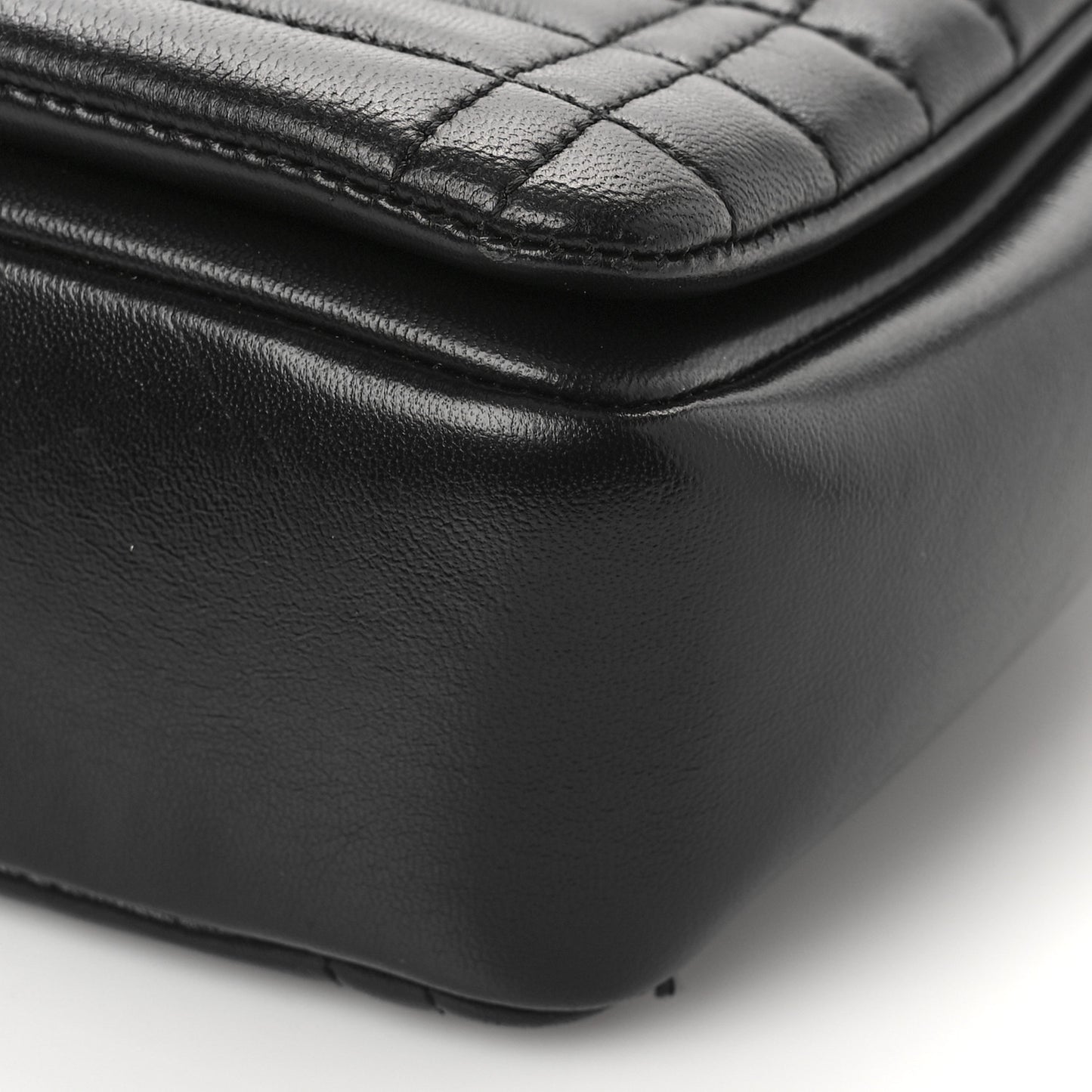 Lambskin Quilted Medium Lola Bag Black