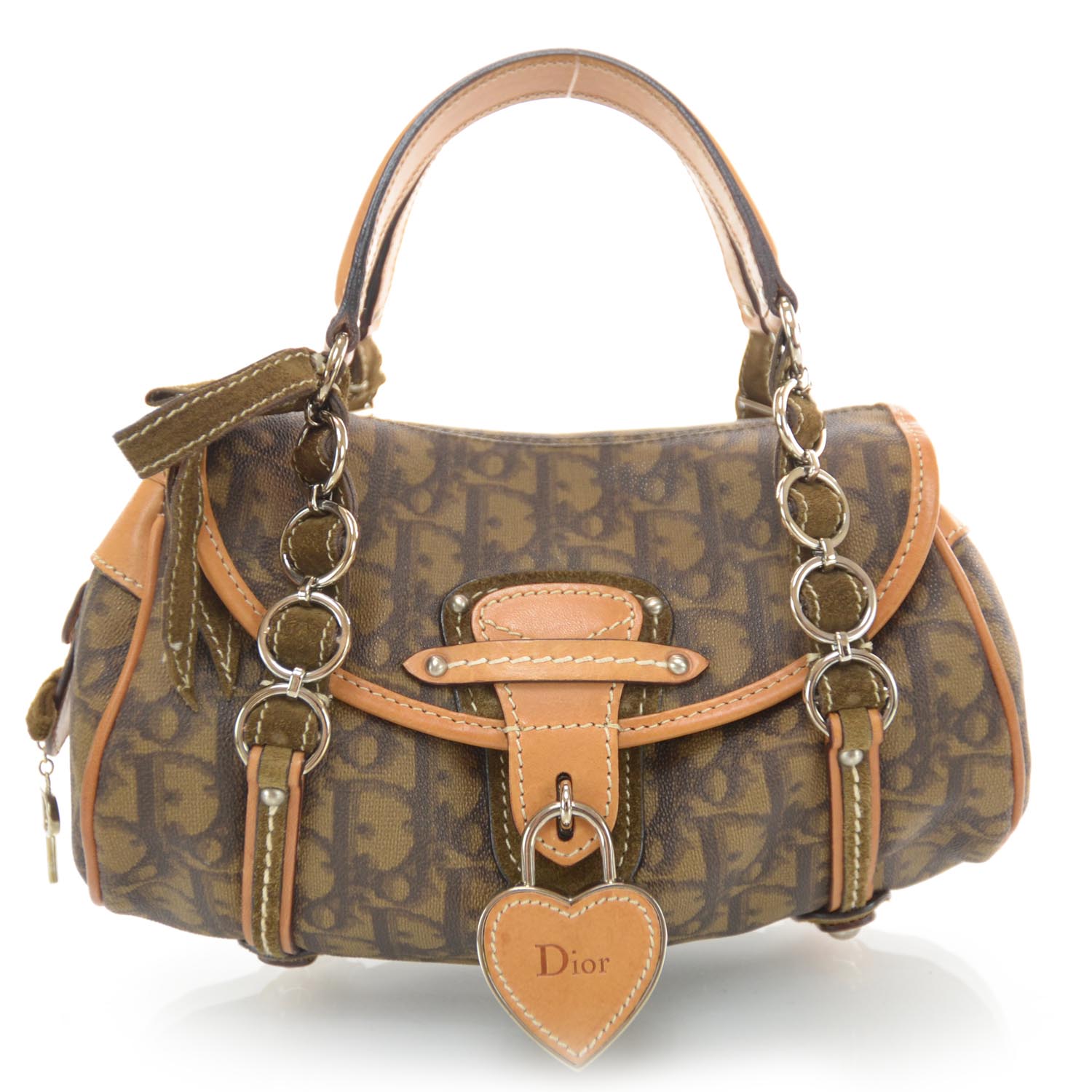 Christian Dior Monogram Romantique Trotter Flap Bag Brown 1 of 8