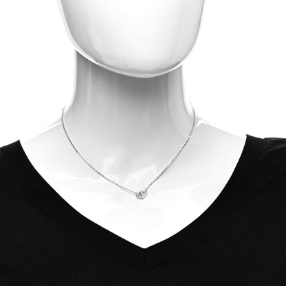 Cartier 18K White Gold Diamond Extra Small C Hearts And Symbols Necklace 2 of 5