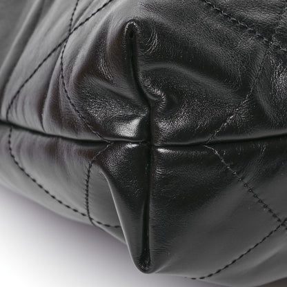 Chanel Shiny Calfskin Quilted Small Chanel 22 So Black 10 of 12