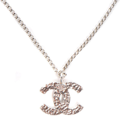 Chanel Enamel CC Necklace Black Silver 3 of 5