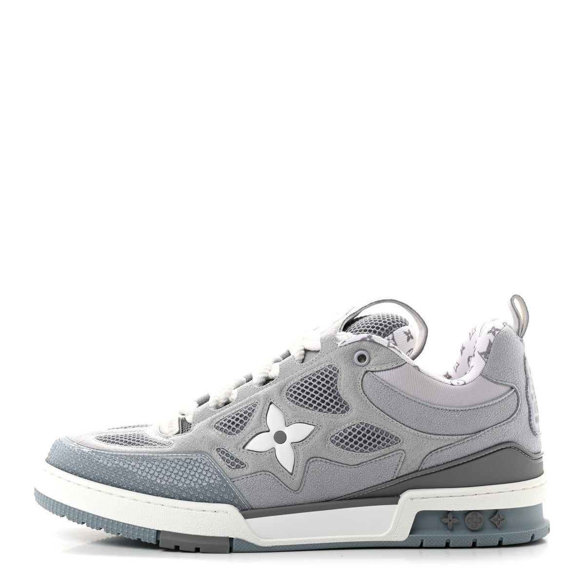 Suede Mesh Mens LV Skate Sneakers 9 Gray