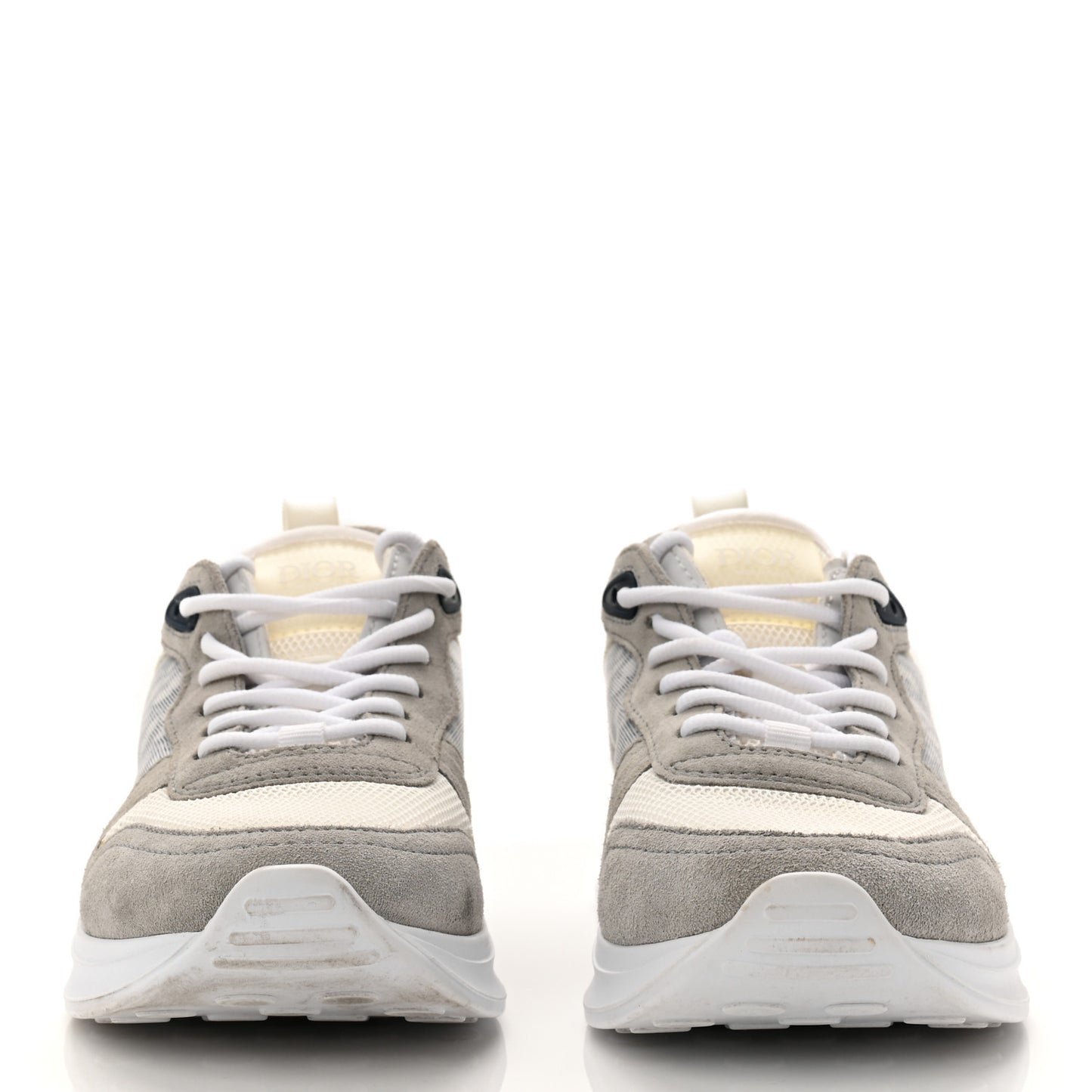 Suede Technical Mesh Oblique Womens B25 Runner Sneakers 37 Gray