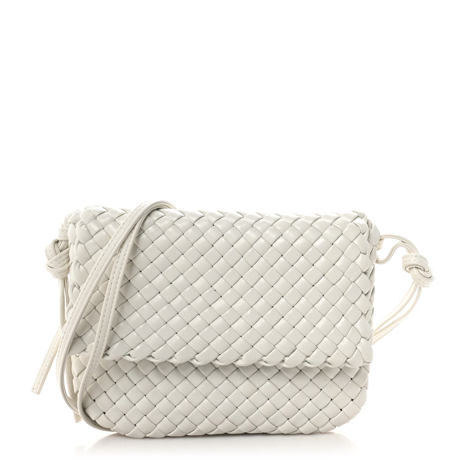 Bottega Veneta Nappa Intrecciato Cobble Messenger Bag White 1 of 10