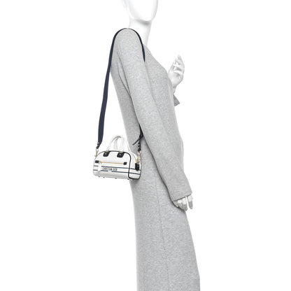 Christian Dior Calfskin Micro Dior Vibe Zip Bowling Bag White 2 of 11