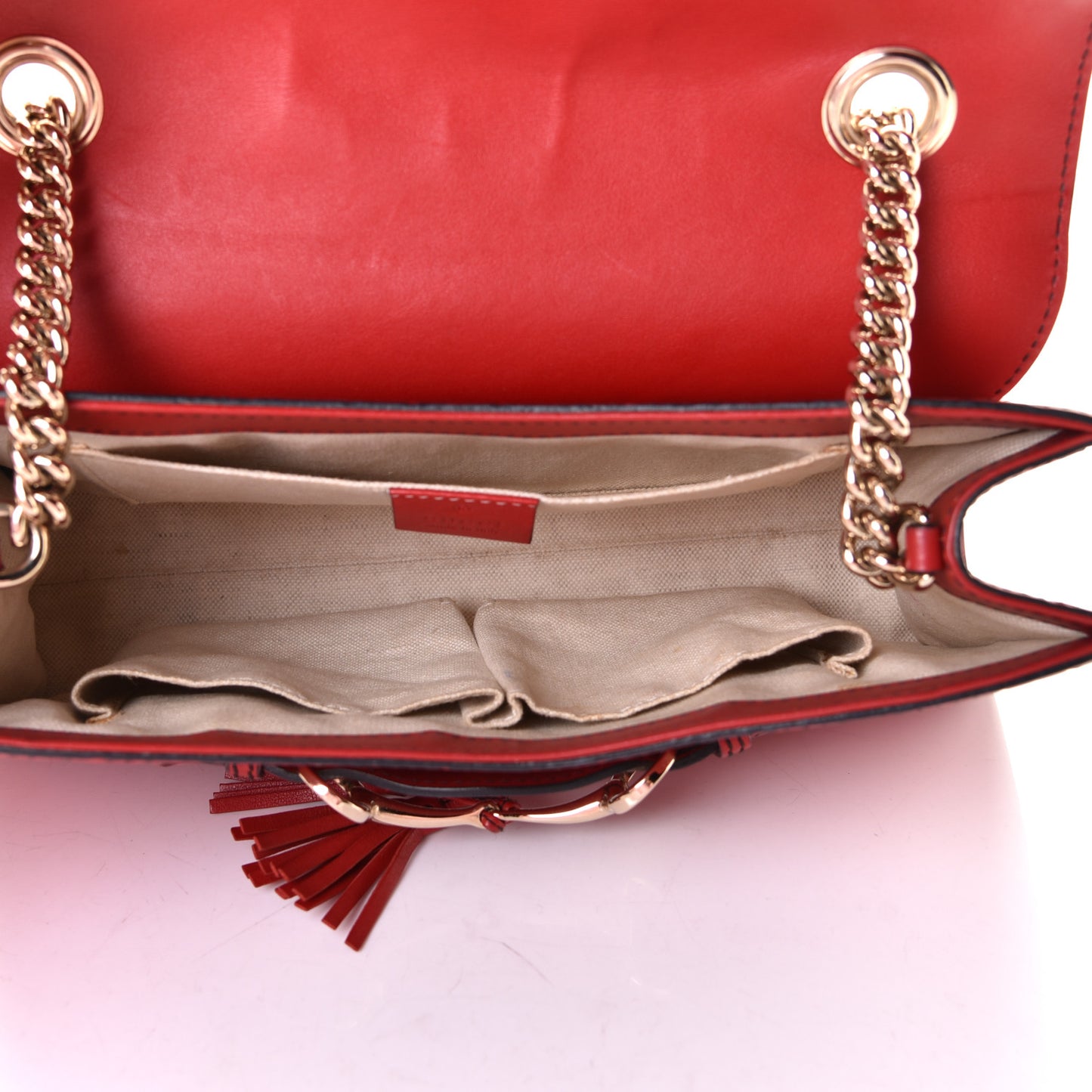 Guccissima Medium Emily Chain Shoulder Bag Red