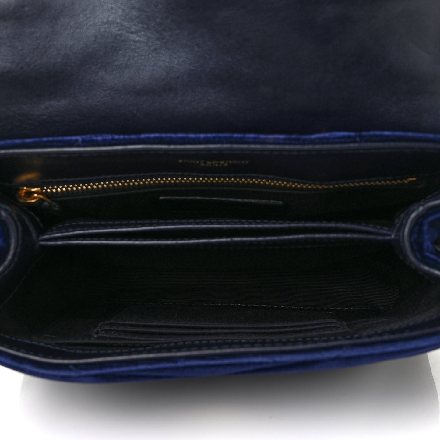 Velvet Y Quilted Monogram Toy Loulou Crossbody Bag Navy