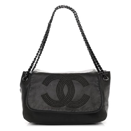 Chanel Lambskin Studded Accordion CC Flap Black 1 of 18