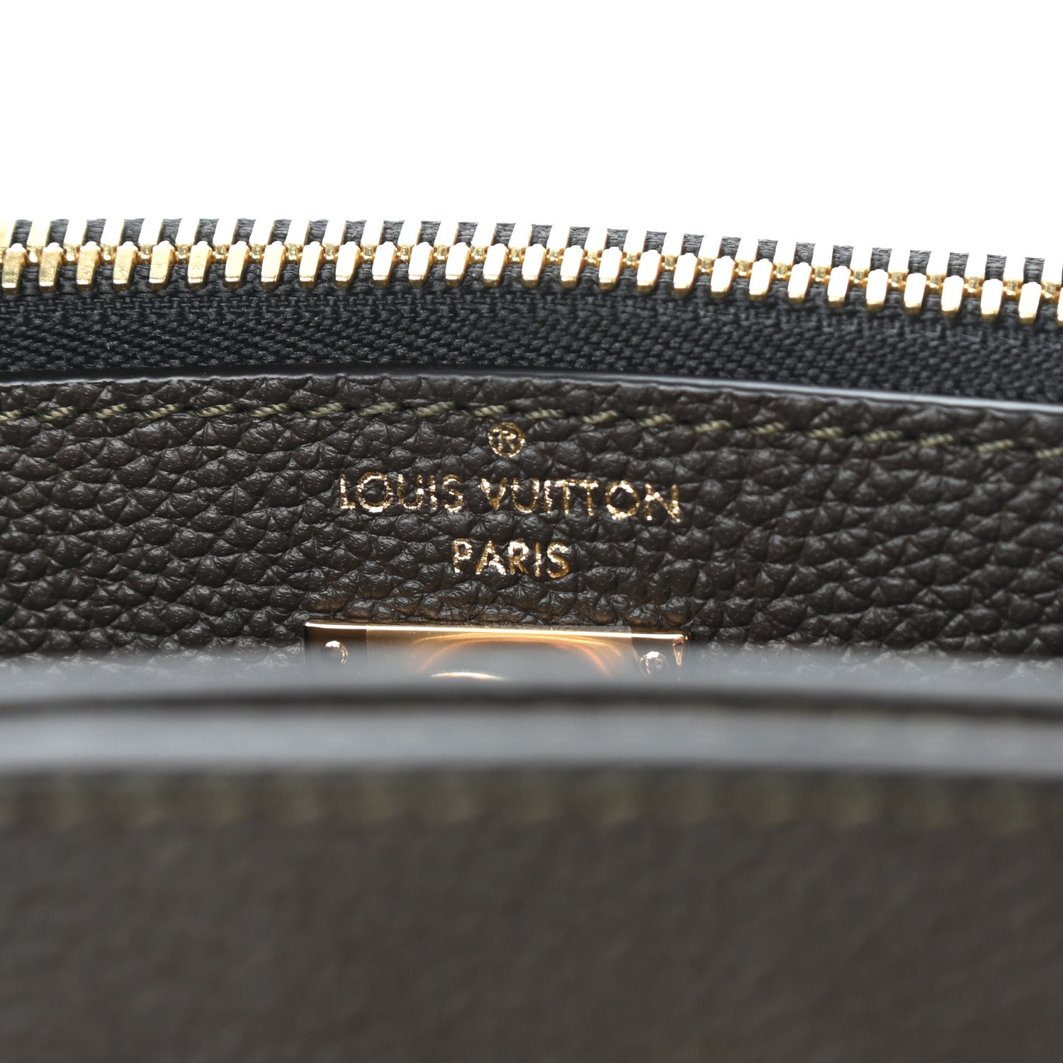 Louis Vuitton Calfskin City Steamer Mini Black Kaki Gris Antartica 6 of 8