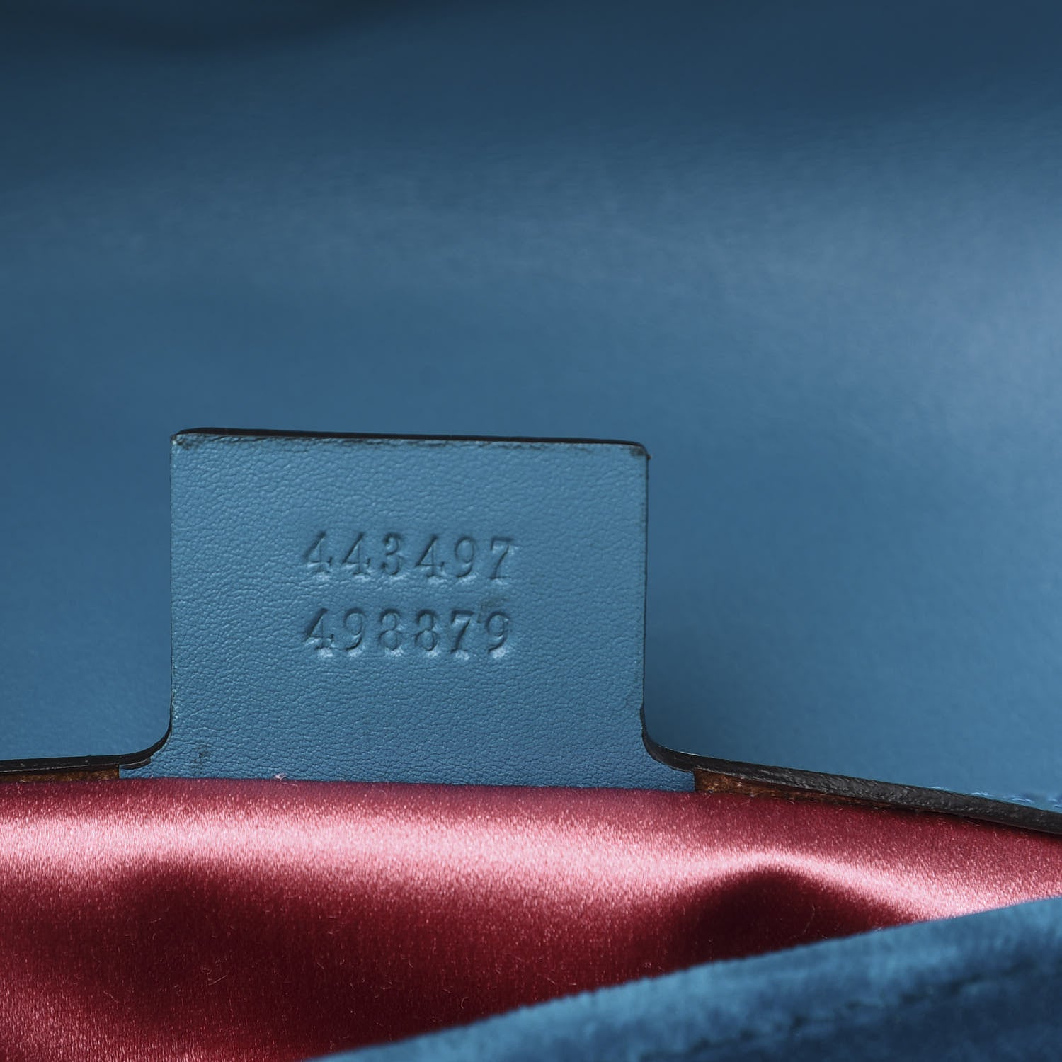 Gucci Velvet Matelasse Embroidered Small GG Marmont Shoulder Bag Pavone Cyan 7 of 12