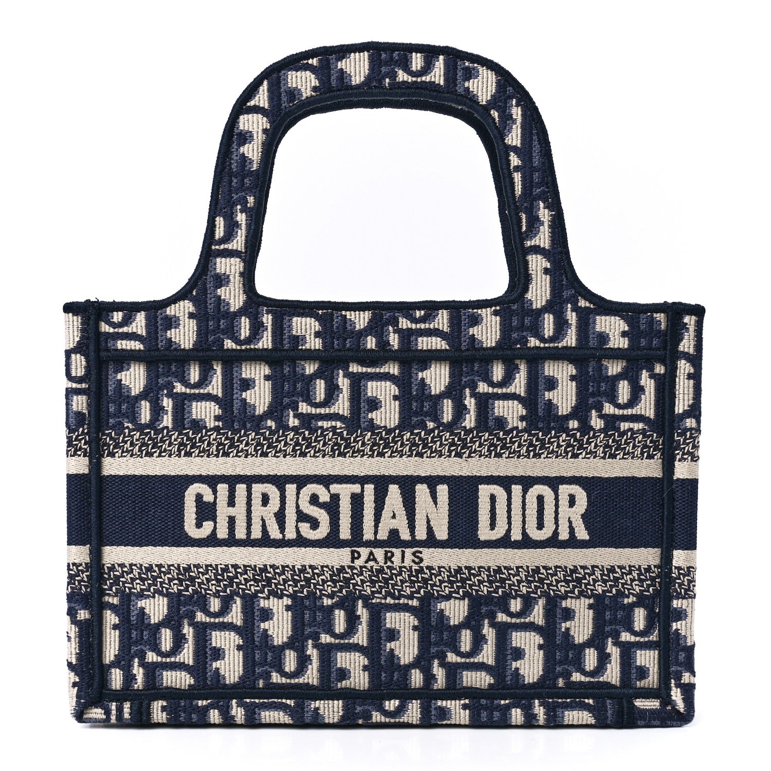 Christian Dior Oblique Mini Book Tote Blue Multicolor 1 of 11