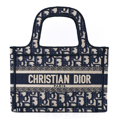 Christian Dior Oblique Mini Book Tote Blue Multicolor 1 of 11