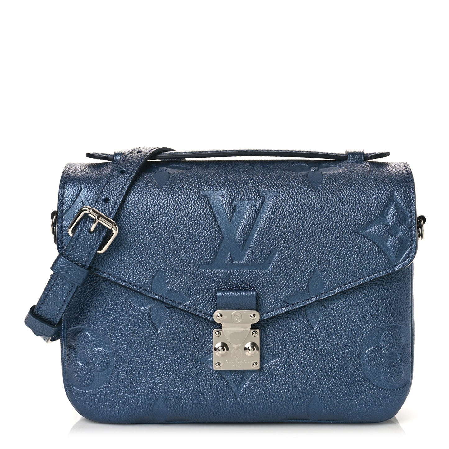 Metallic Empreinte Monogram Giant Pochette Metis Navy Nacre