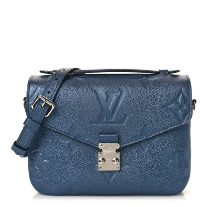 Louis Vuitton Metallic Empreinte Monogram Giant Pochette Metis Navy Nacre 1 of 8