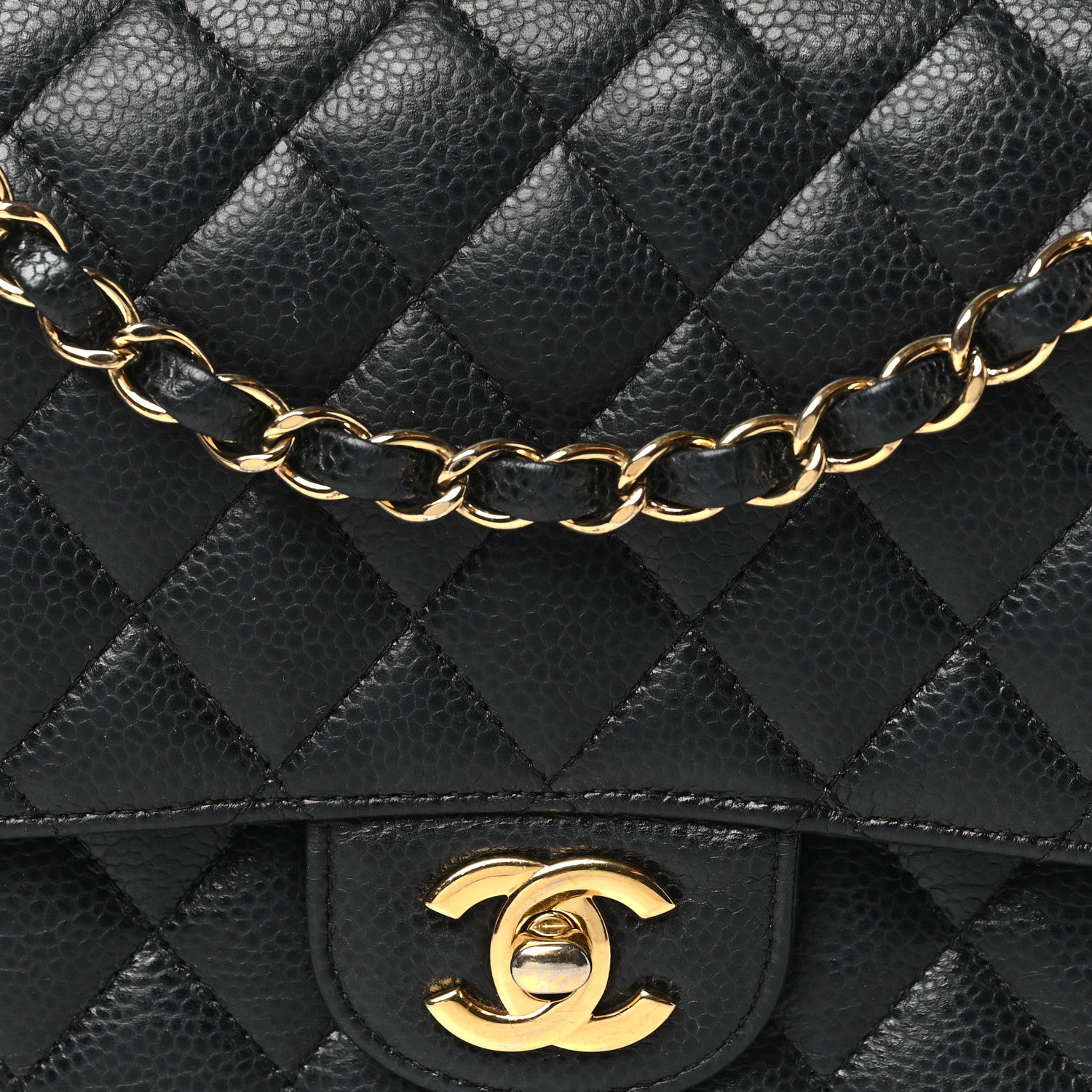 Chanel Caviar Quilted Medium Double Flap Black 8 of 12