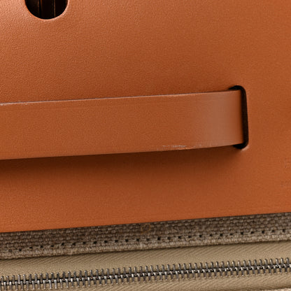 Hermes Military Toile Vache Hunter Herbag Zip Retourne 31 PM Beton Naturel 9 of 18