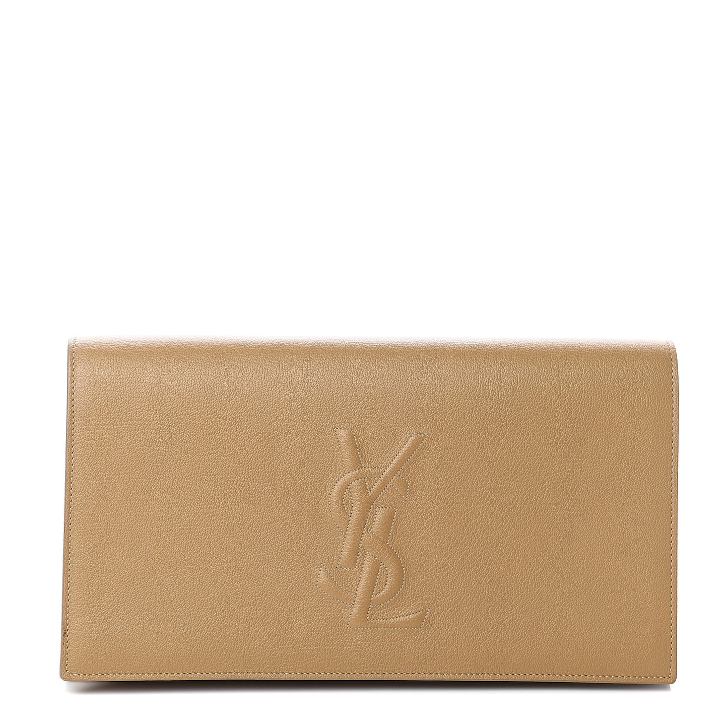 Calfskin Monogram Large Belle De Jour Clutch Beige