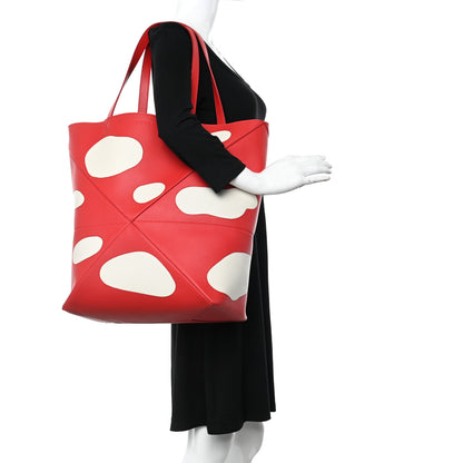 Loewe Calfskin Mushroom Puzzle Fold Large Tote Dark Red 2 of 10
