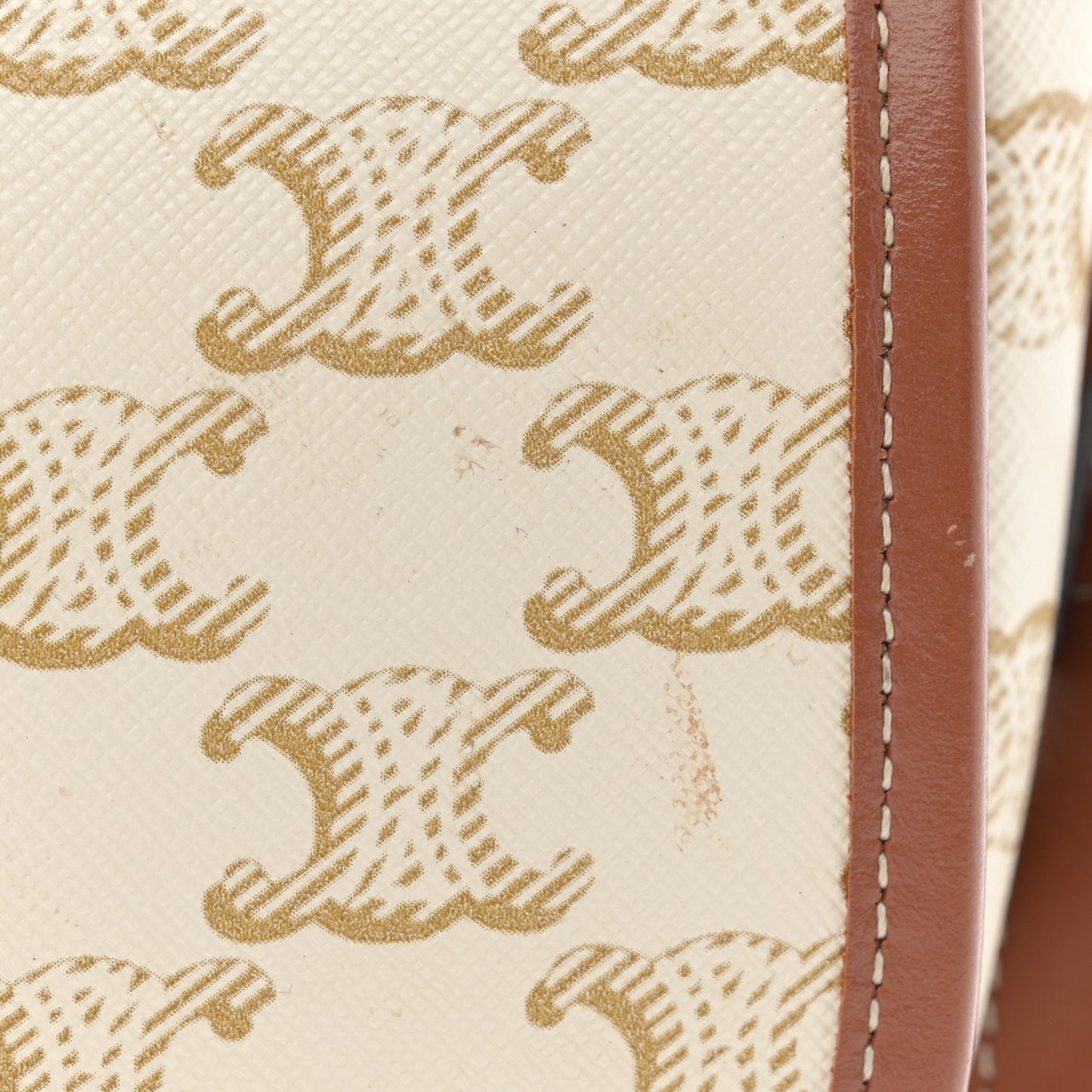 Triomphe Canvas Medium Folco Bag White