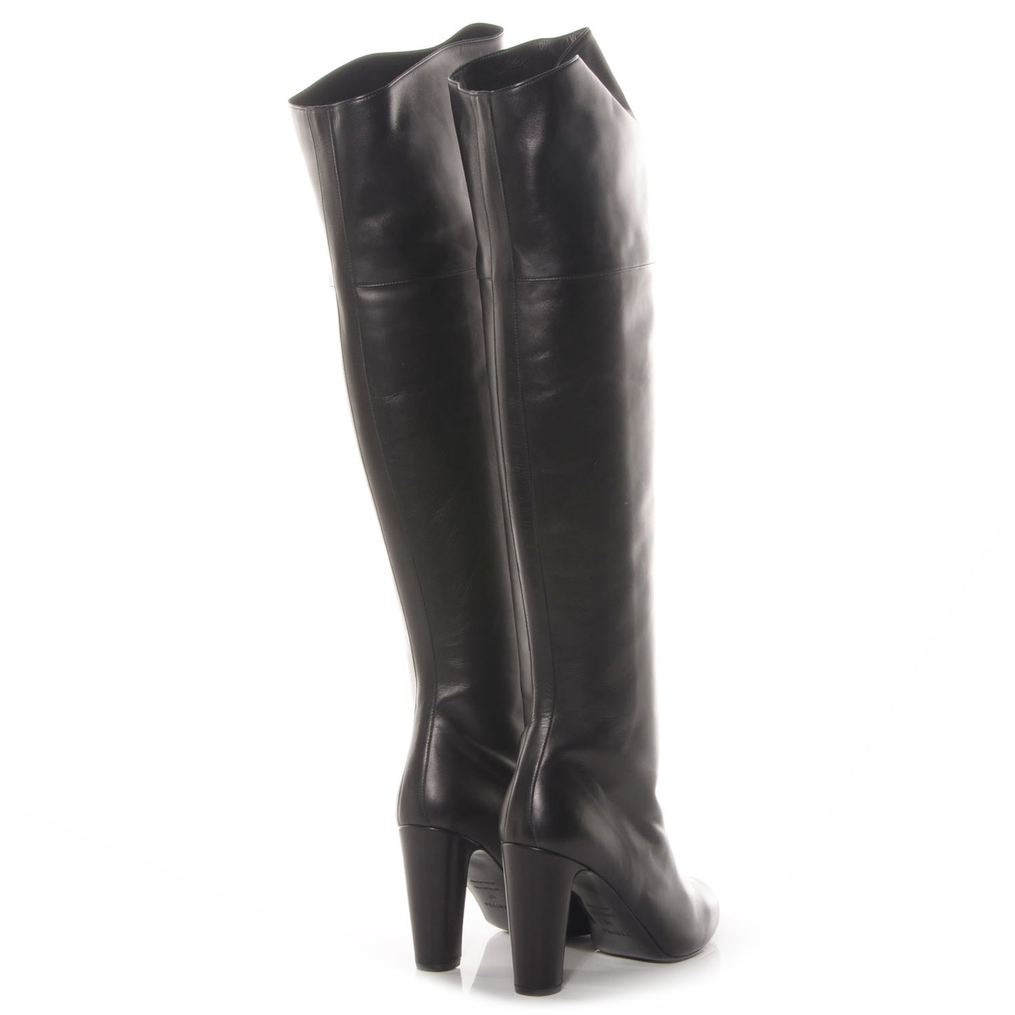 Calfskin Defile High Heel Boots 40 Black