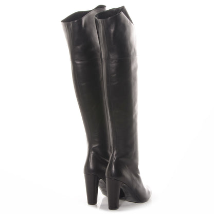 Hermes Calfskin Defile High Heel Boots 40 Black 3 of 5