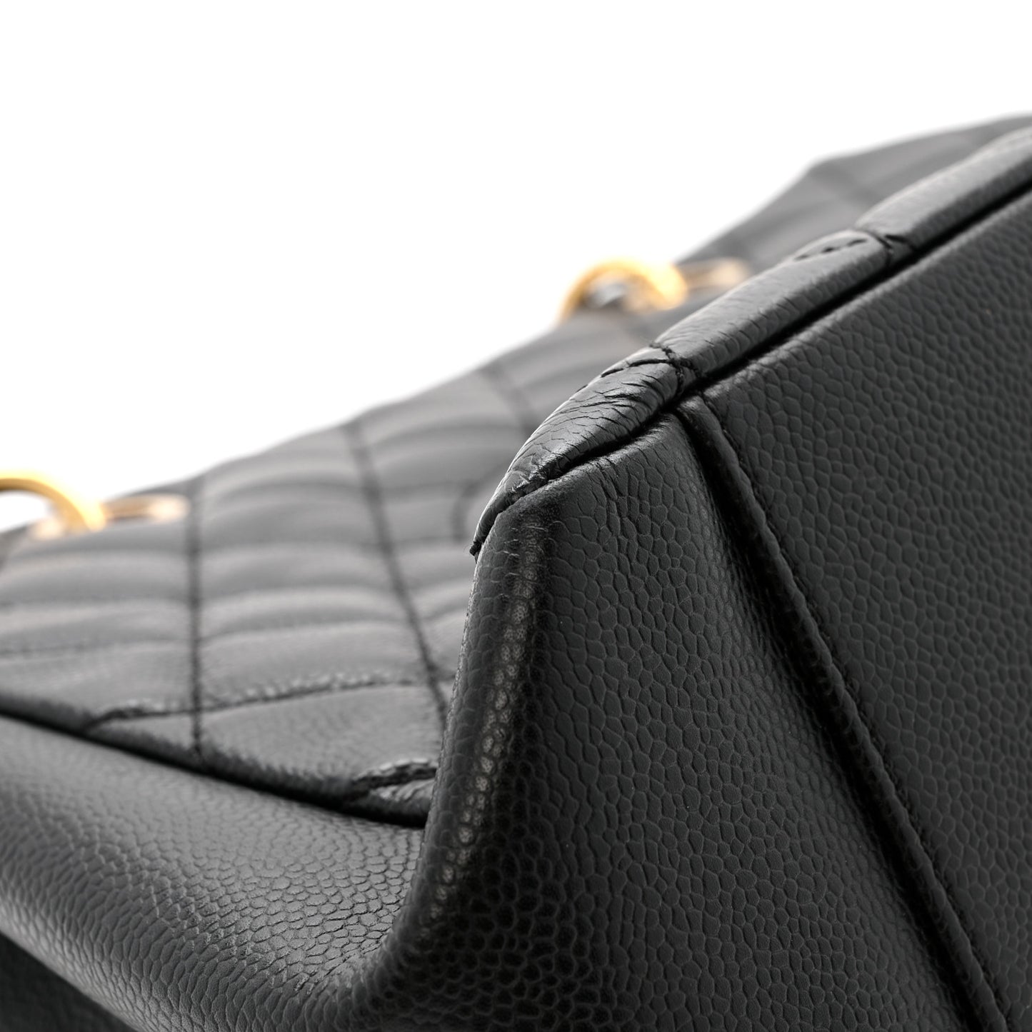 Caviar Quilted Grand Shopping Tote GST Black