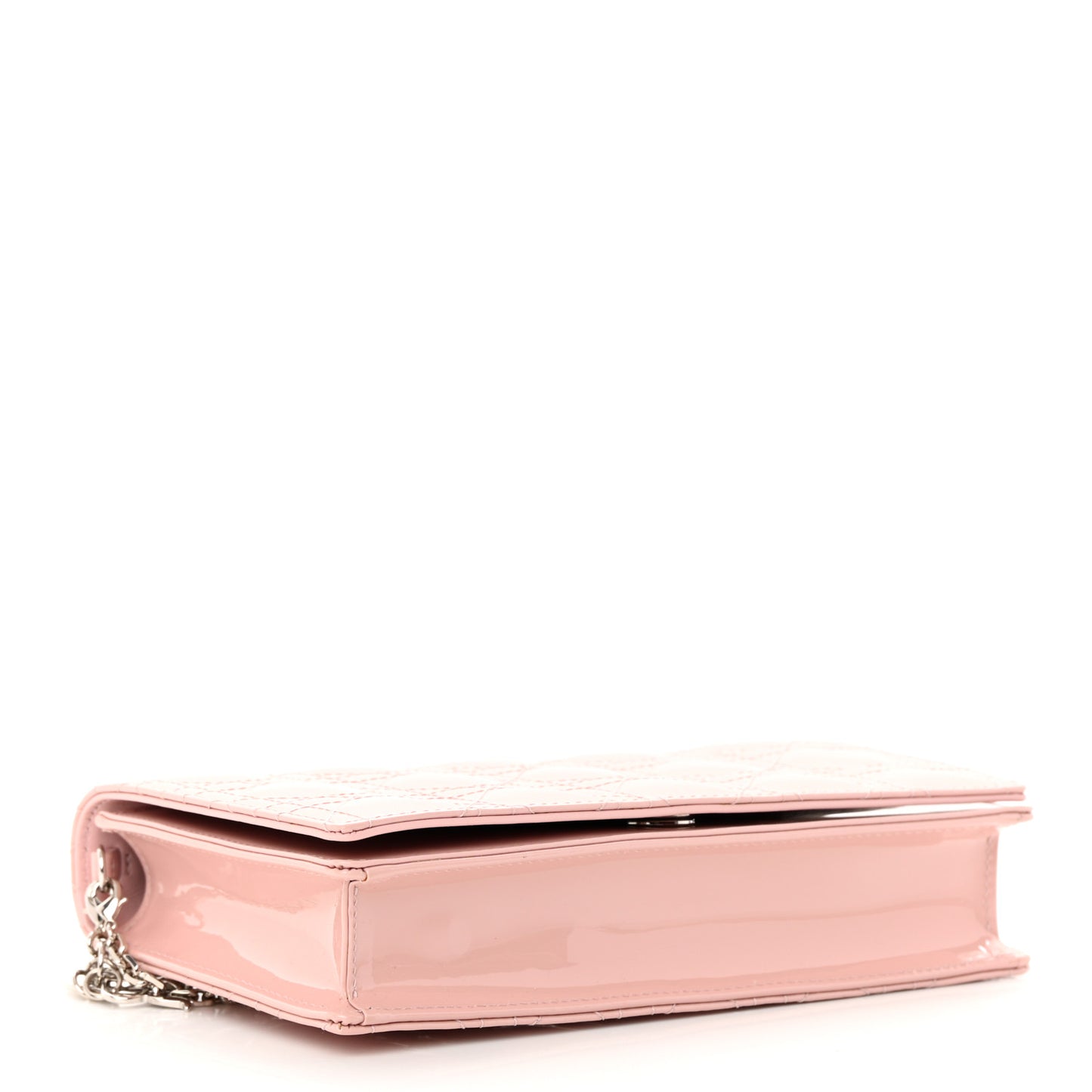 Patent Cannage Lady Dior Convertible Clutch Light Pink