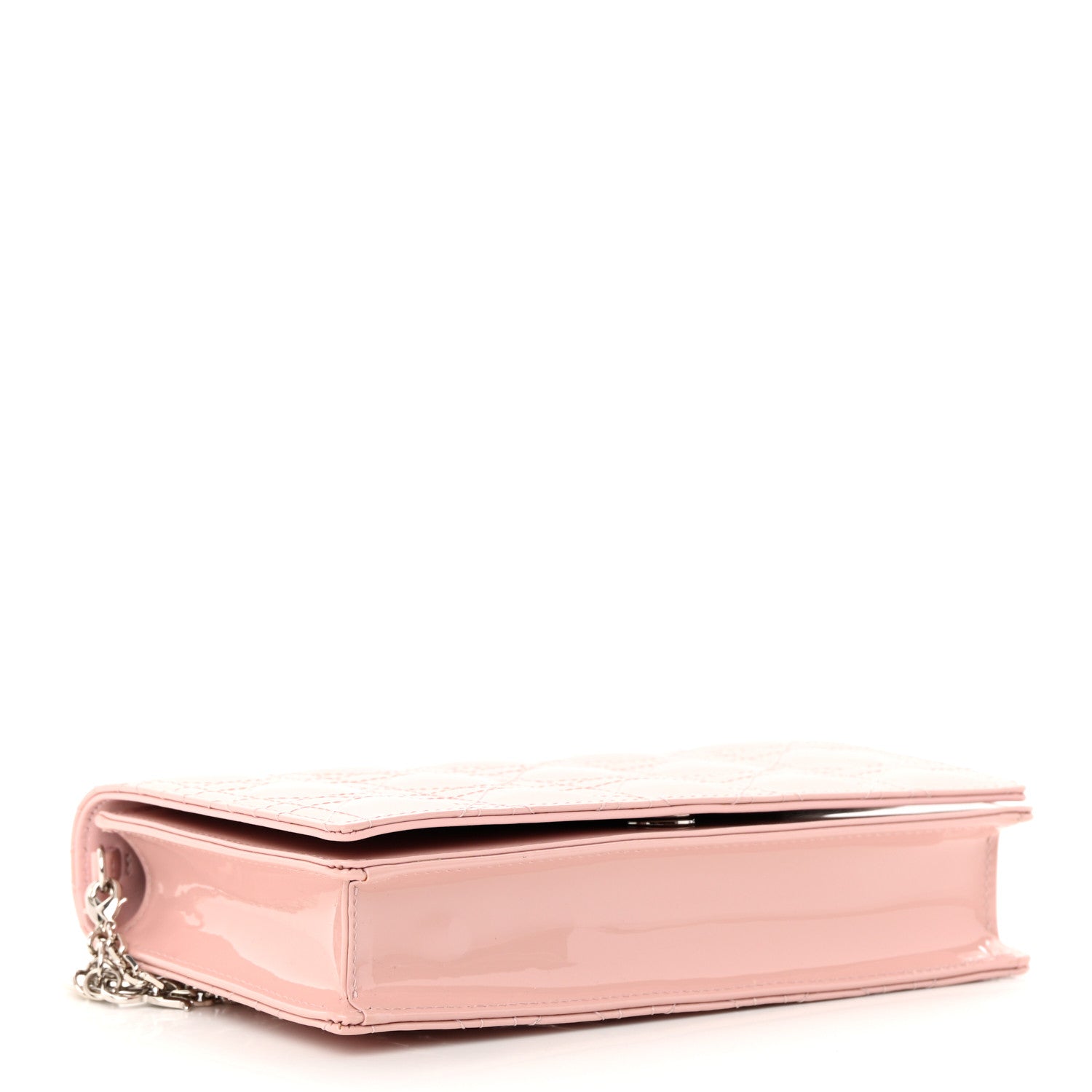 Christian Dior Patent Cannage Lady Dior Convertible Clutch Light Pink 5 of 13