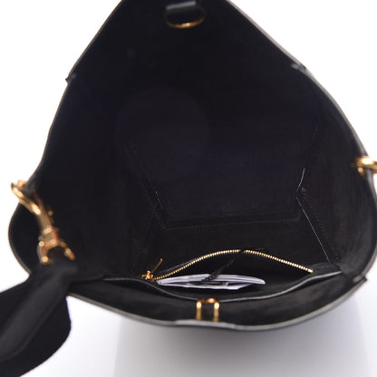 Celine Soft Grained Calfskin Small Sangle Bucket Bag Black 5 of 9