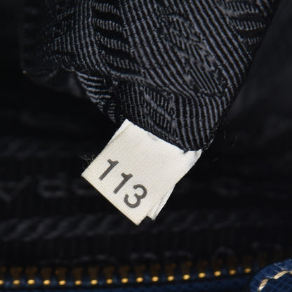 Prada Saffiano Bi-Color Tote Bleuette Turchese 7 of 12