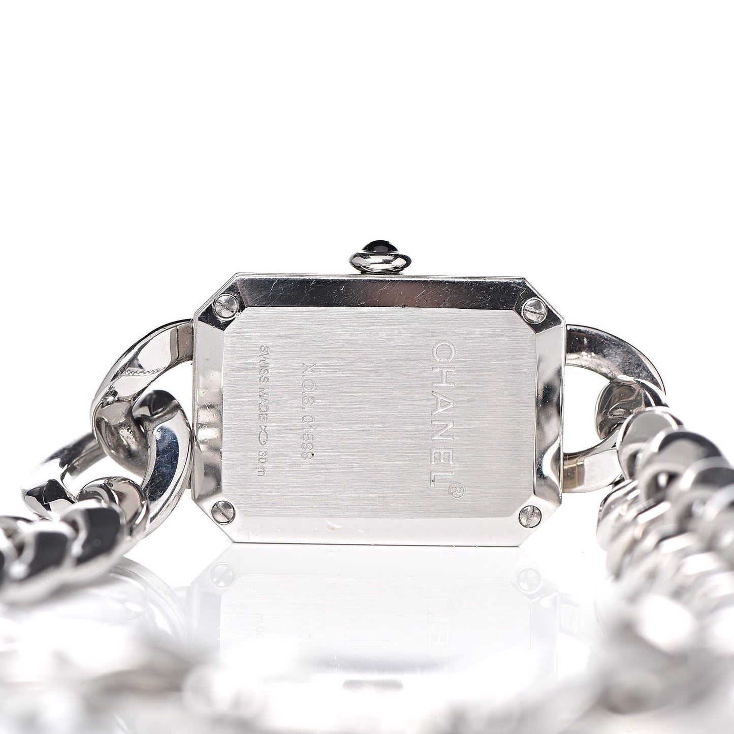 Stainless Steel Diamond Bezel Mother of Pearl 16mm Chain Premiere Quartz Watch
