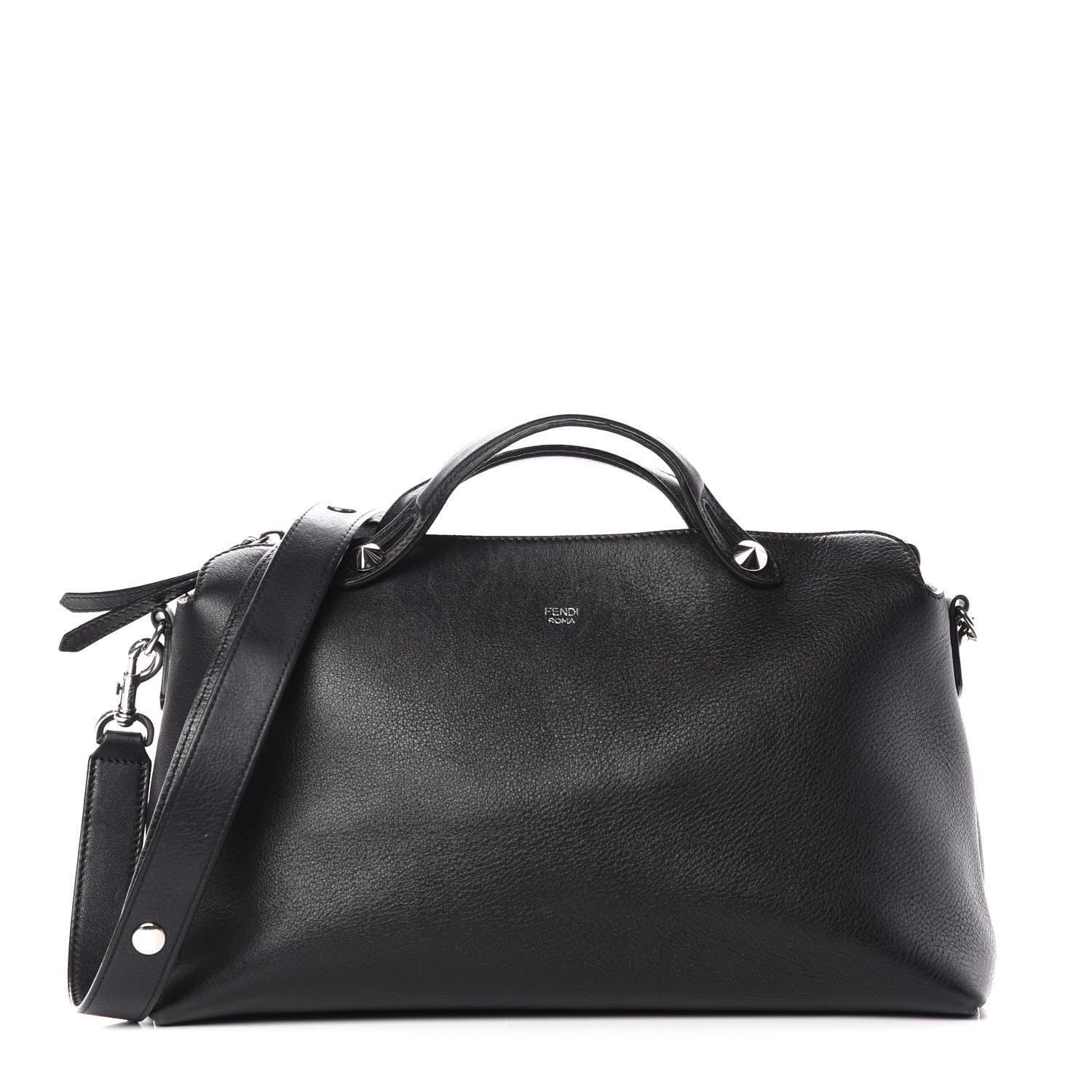 Fendi Vitello Dolce Large By The Way Boston Bag Black 1 of 10