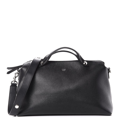 Fendi Vitello Dolce Large By The Way Boston Bag Black 1 of 10