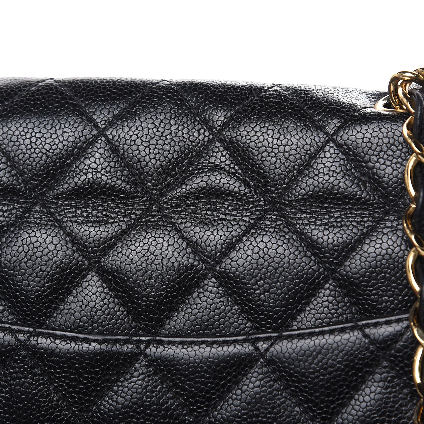 Caviar Quilted Jumbo Single Flap Black