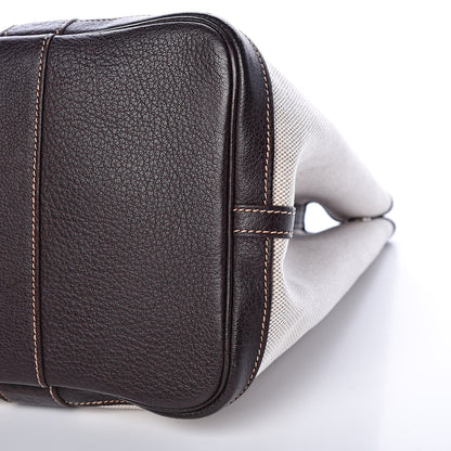 Hermes Toile Buffle Gala Garden Party Tote 36 MM Marron Fonce 10 of 11