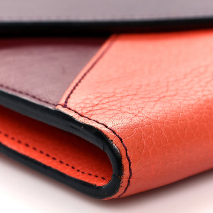 Chloe Calfskin Flap Long Wallet Orange Fizz Burgundy 10 of 12