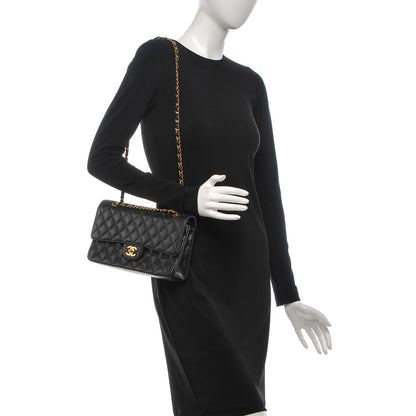 Chanel Caviar Quilted Medium Double Flap Black 2 of 8