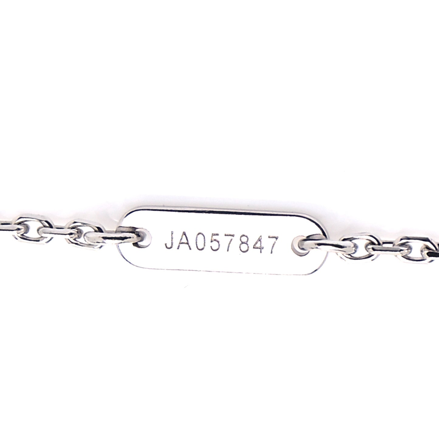 18K White Gold Diamond Sweet Alhambra Pendant Necklace