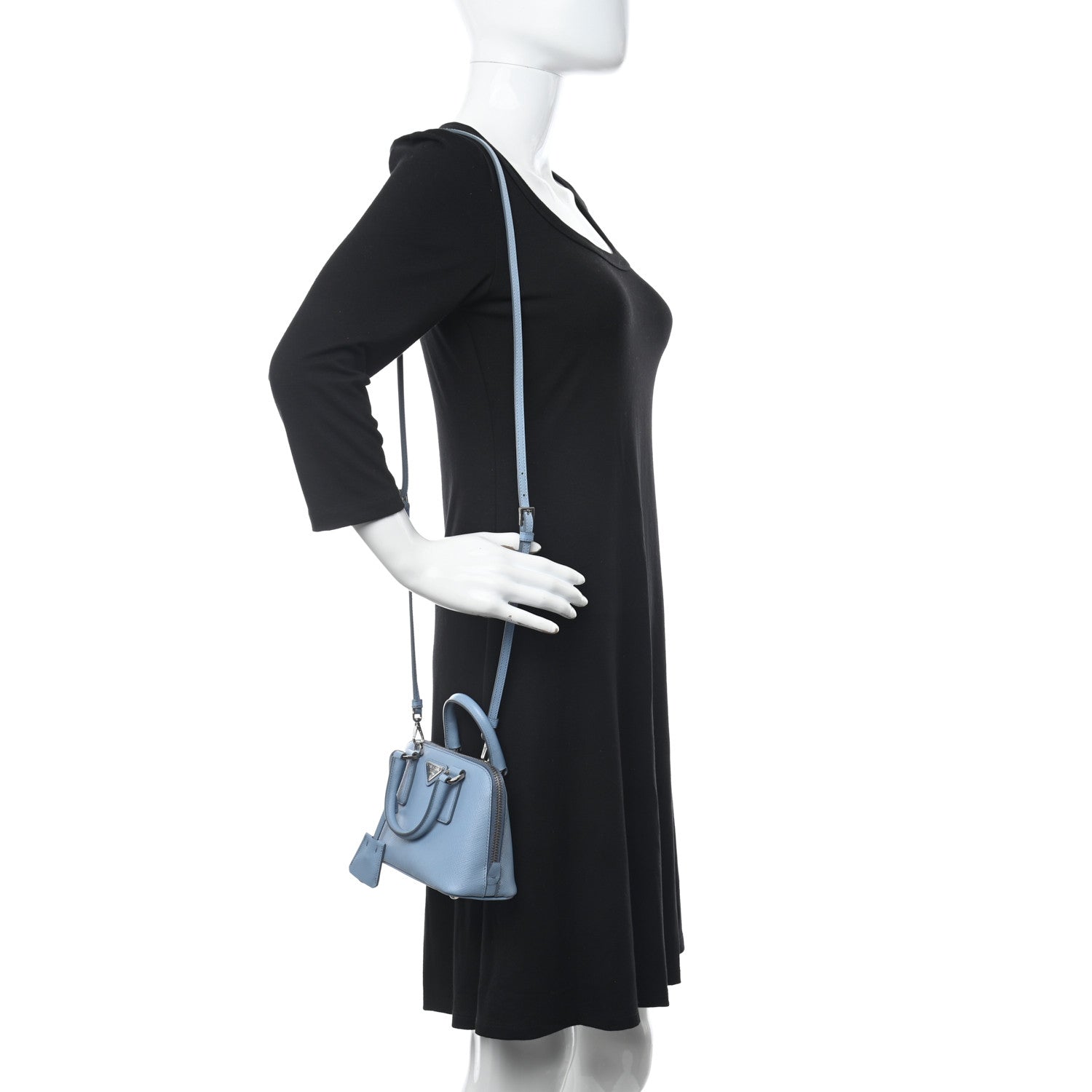 Prada Saffiano Lux Mini Promenade Tote Astrale 2 of 14